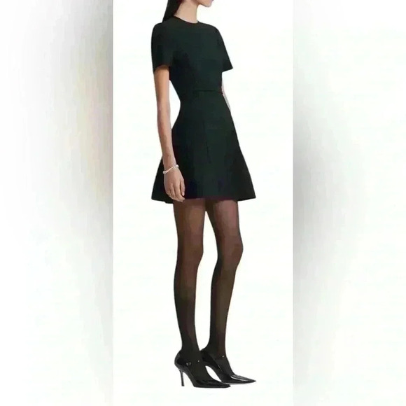 Scanlan Theodore Italian Milano Short Sleeve Black Mini Dress 12AU / US 8 NWT - Picture 5 of 8